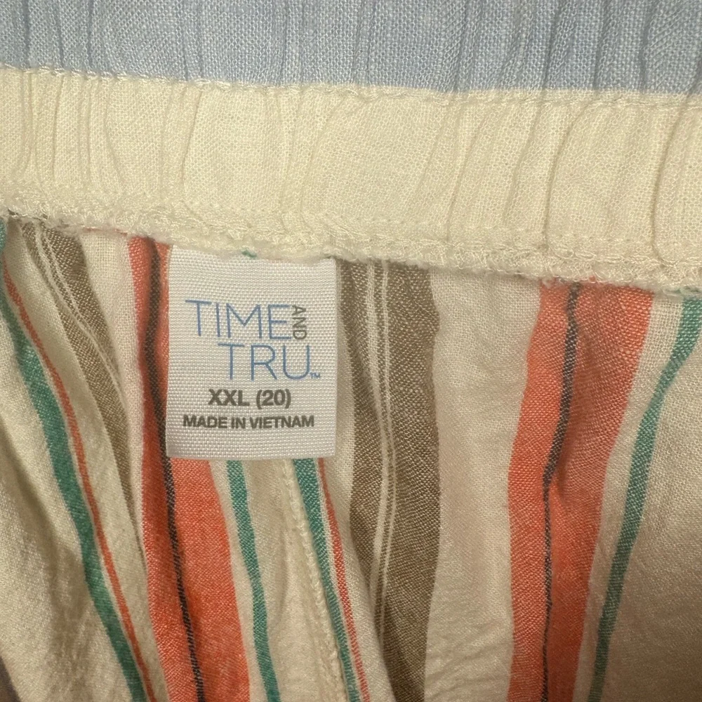 Time and Tru Multicolor Striped Midi Skirt - Size XXL (20) - Picture 2 of 5